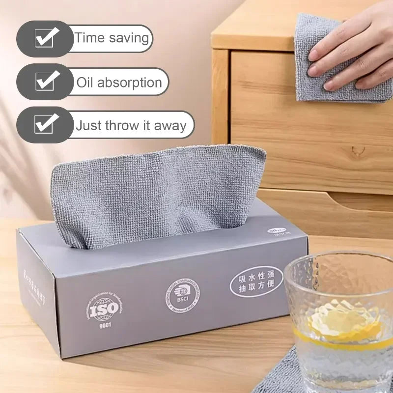 REUSABLE MICROFIBER MULTIPURPOSE CLEANING TOWEL 20 PCs, KITCHEN CLEANING DISHCLOTHS