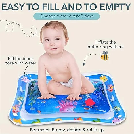 Inflatable Leak Proof Tummy Time Water Play Mat For Kids