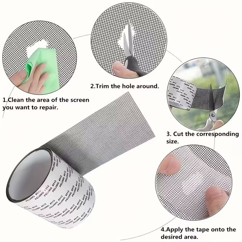 SELF ADHESIVE WINDOW SCREEN NET REPAIR TAPE