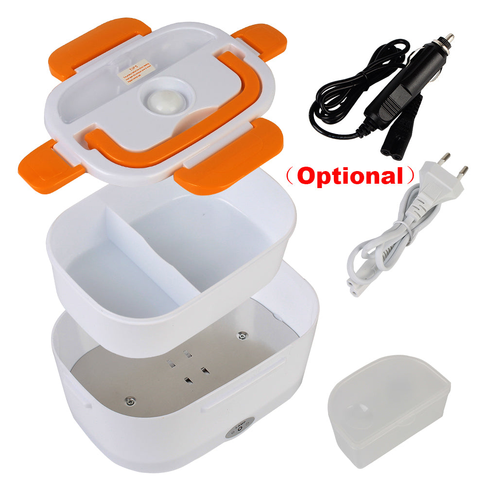 STAINLESS STEEL ELECTRIC LUNCH BOX FOOD WARMER, PORTABLE HEATED LUNCH BOX FOR OFFICE & TRAVEL