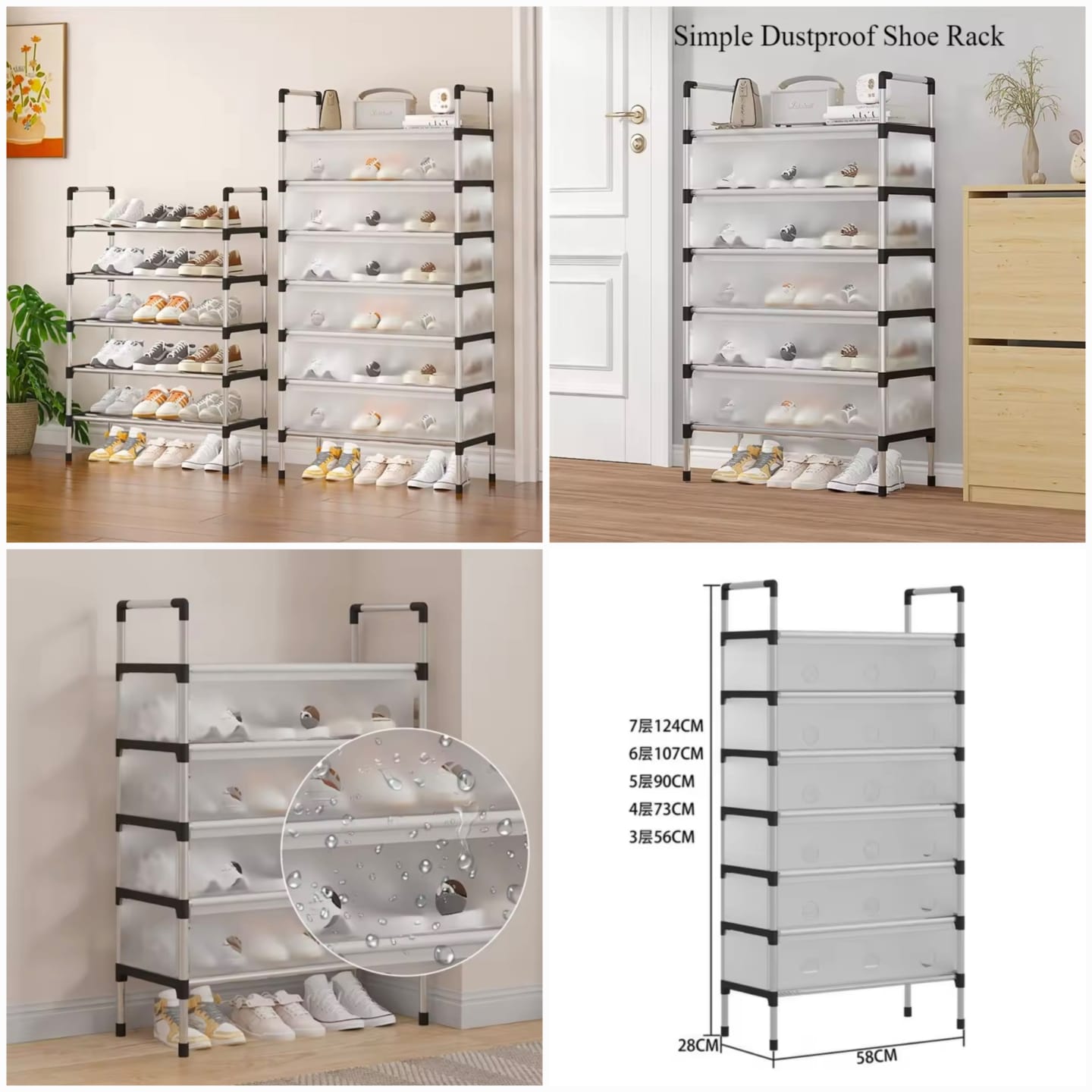 MULTI LAYER DUST PROOF SHOE ORGANIZER