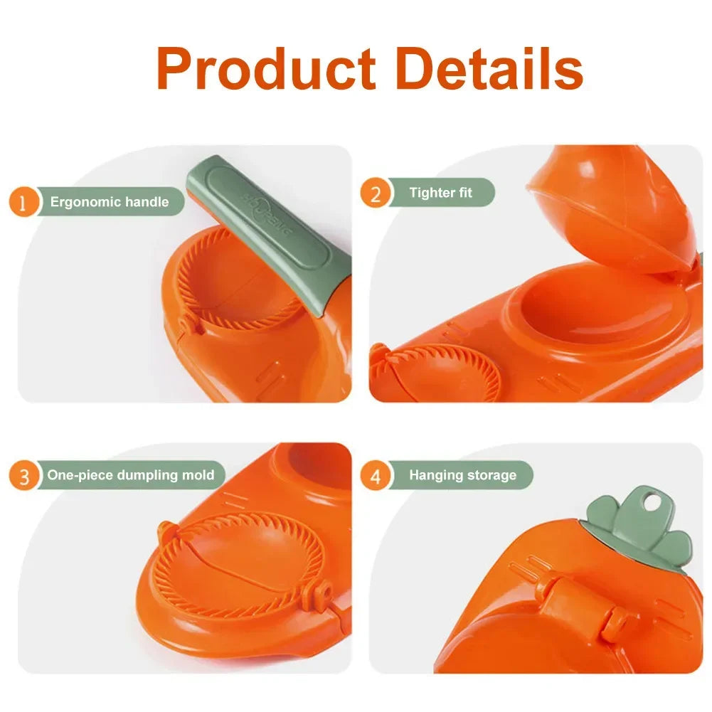 NEW DESIGN 2 IN 1 PORTABLE MANUAL DUMPLING MAKER, DUMPLING PRESS AND WRAPPER , TORTILLA DUMPLING MAKING TOOL