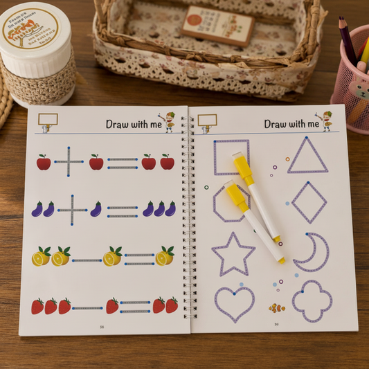 CHILDREN TRACING WORK BOOK FOR AGE 2 -4 (64 PAGES) LEARN TO WRITE