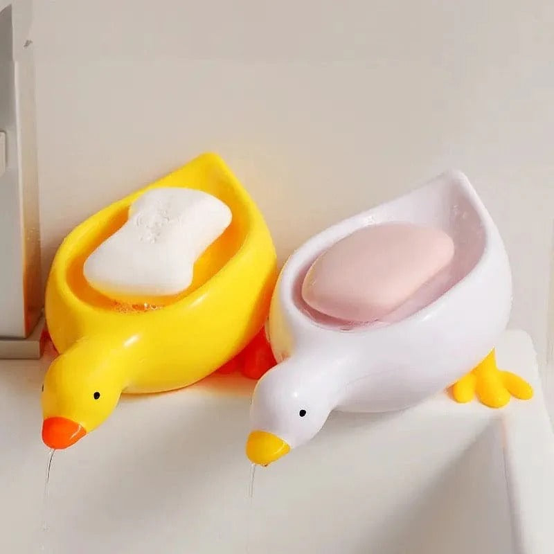 DUCK SOAP HOLDER, SOAP CASE FOR KITCHEN BATHROOM, COUNTER TOP SOAP ORGANIZER
