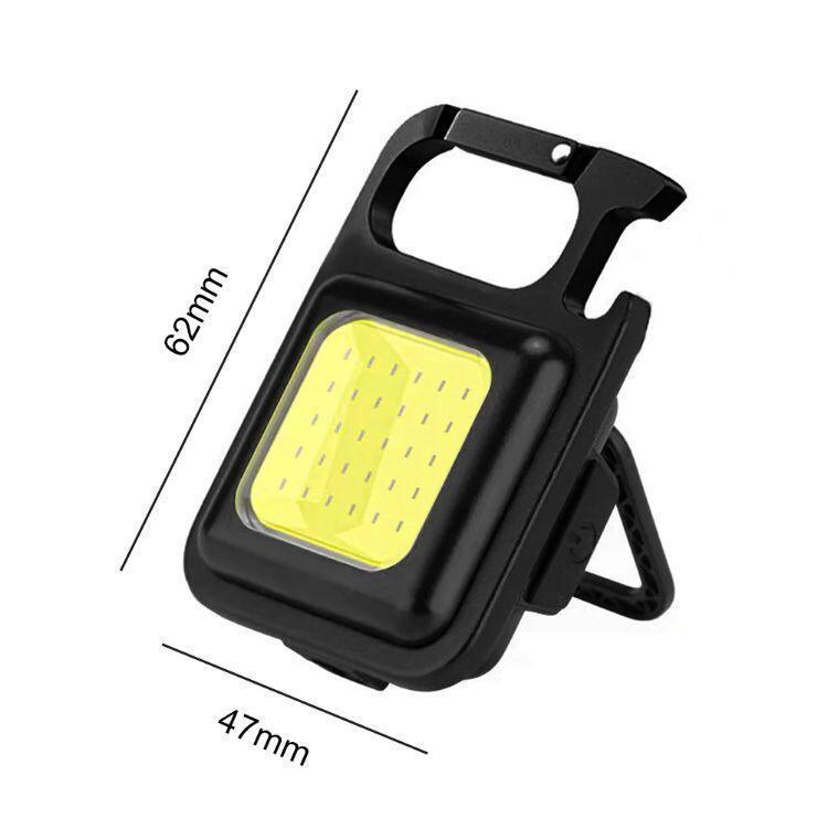 COB RECHARGEABLE MINI FLASH LIGHT KEYCHAIN