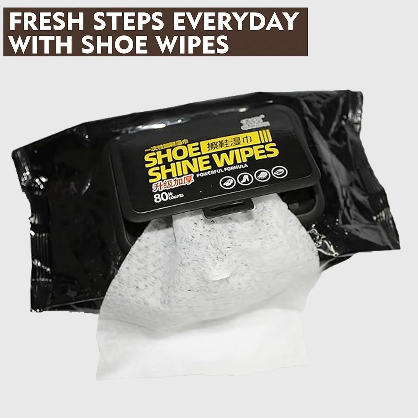 DISPOSABLE SHOE CLEANING WIPES, INSTANT SHOE CARE WET WIPES