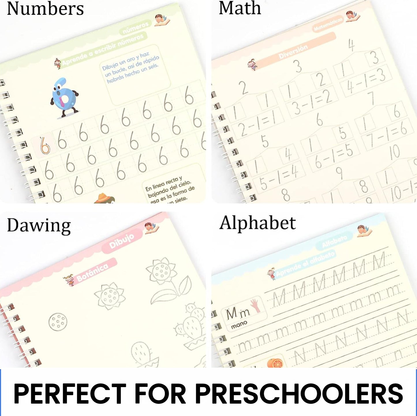 SANK MAGIC PRACTICE COPYBOOKS - SET OF 4 BOOKS FOR 3+ AGE