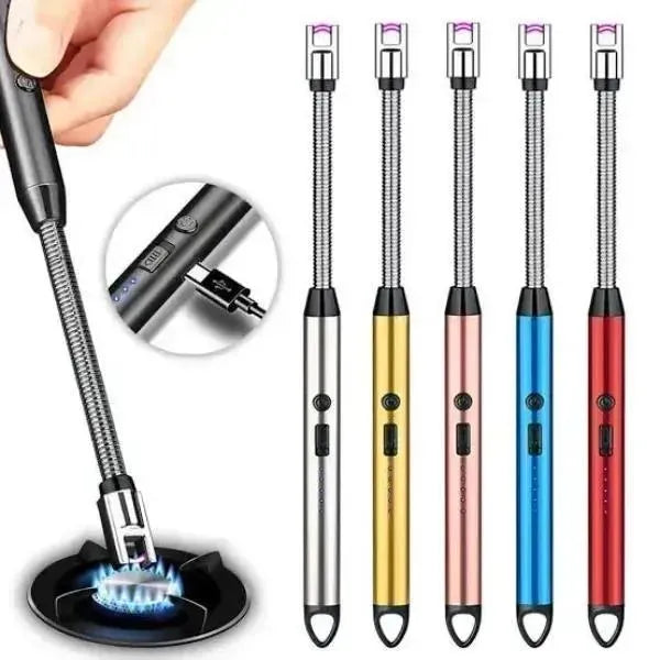 OUTDOOR KITCHEN USB RECHARGABLE WIND PROOF ELECTRIC ARC LIGHTER 360° ROTATION