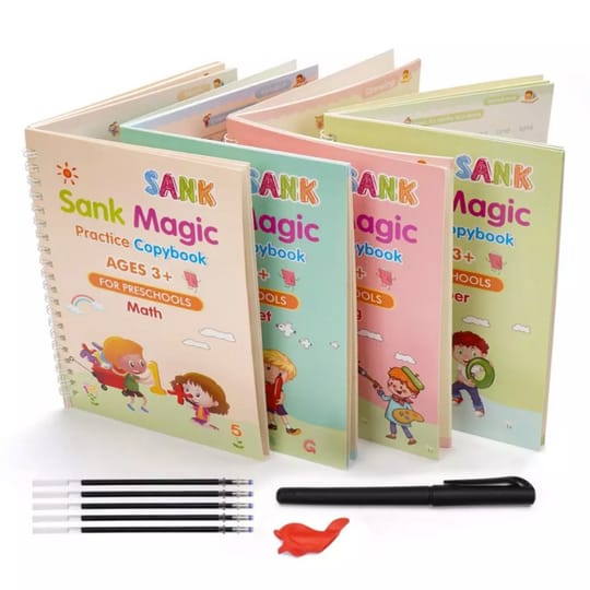 SANK MAGIC PRACTICE COPYBOOKS - SET OF 4 BOOKS FOR 3+ AGE